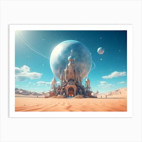 Sand Castle In The Desert Art Print