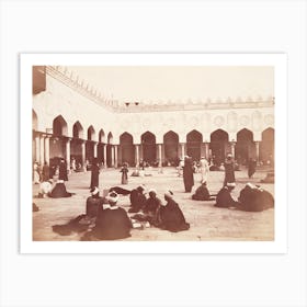 In The Courtyard Of The Al Azhar Mosque, Cairo Egypt Art Print