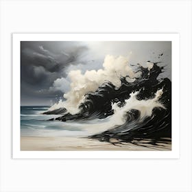 Waves Crashing Art Print