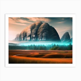Landscape With Mountains 1 Art Print