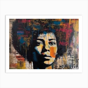 Afro Woman Art Print