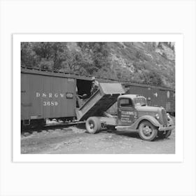 Loading Gold Ore Concentrate Into Freight Cars Of Narrow Gauge Railroad, Ouray, Colorado By Russell Lee Art Print