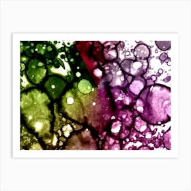 Watercolor Abstraction Purple Dawn Art Print