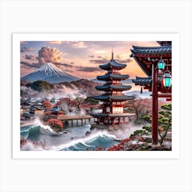 Asian Pagoda Art Print