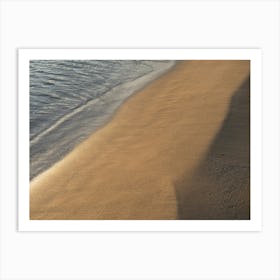 Sand and sea water in the morning Art Print