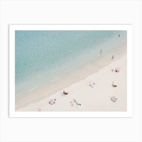 Aerial View Of A Beach In Italy Art Print