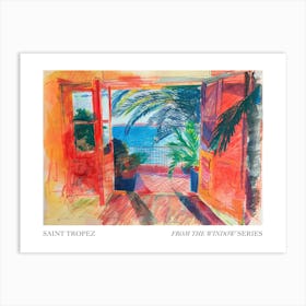 Saint Tropez From The Window Series Poster Painting 1 Art Print