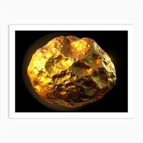 Giant Gold Nugget Art Print