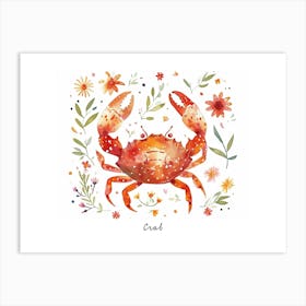 Little Floral Crab 1 Poster Art Print