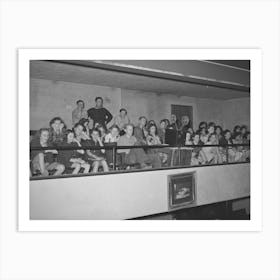 High School Students In Balcony Of School Auditorium Watching Moving Picture Which Was Part Of The Art Print