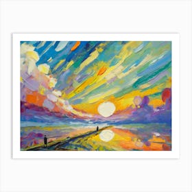 Sunset Abstract 1 Art Print