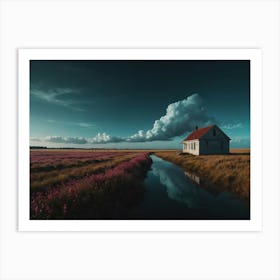 House In The Field Art Print