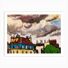 Rooftops And Clouds, Paris, Henry Lyman Sayen Art Print