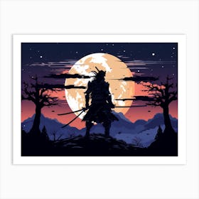 Samurai Silhouette Art Print Art Print