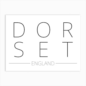 Dorset England Typography City Country Word Art Print