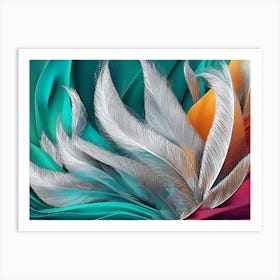 Abstract Feathers 1 Art Print