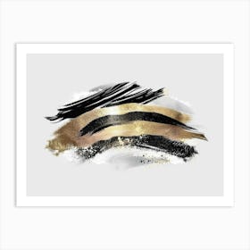 Gold And Black Eyelashes Art Print