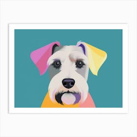 Schnauzer Dog Portrait Illustration Art Print