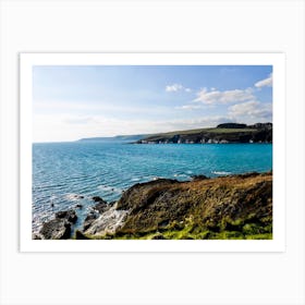 Devon cliffside Art Print