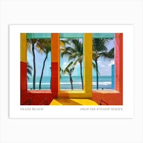 Miami Beach From The Window Series Poster Painting 4 Art Print