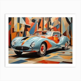 Cubist Maserati Art Print