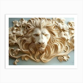 Lion Head 2 Art Print