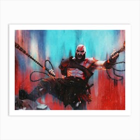 Kratos Game God Of War 2 Art Print