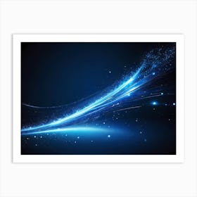 Abstract Blue Light 1 Art Print