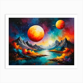 Planets In Space Art Print