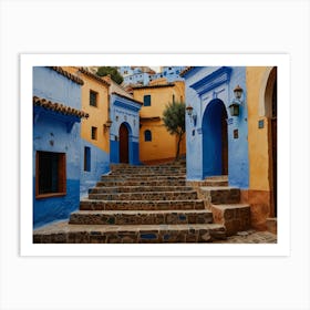 Blue City Of Chefchaouen Art Art Print