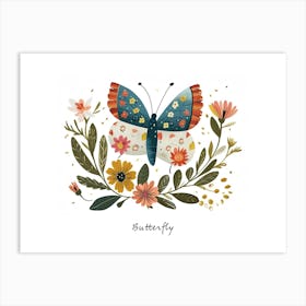 Little Floral Butterfly 2 Poster Art Print