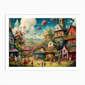 Fantasy Village 12 Art Print