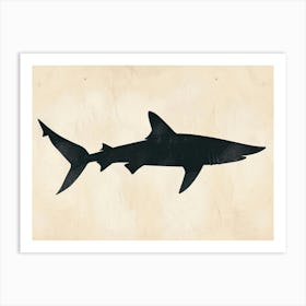 Thresher Shark Silhouette 3 Art Print