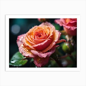 Roses In The Rain paintings art print Art Print