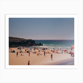 Day At The Beach Vintage Vibes, Portgual Colour Summer Travel Photography Art Print