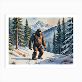 Sasquatch Elusive Majesty in the Cold Art Print