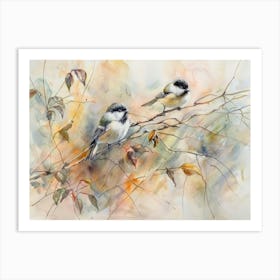 Chickadees 2 Art Print