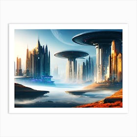 Futuristic City 57 Art Print