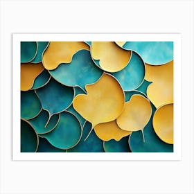 3d Modern Abstract Landscape Art Print