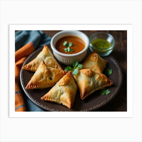 Triangle Samosas Art Print