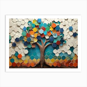 Mosaic Tree Art Print