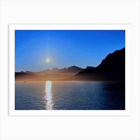 Sunrise Over The Mountains (Greenland Series) Art Print