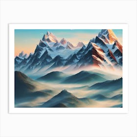 Mountains In The Mist Art Print