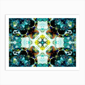 Modern Art Watercolor And Alcohol Ink In The Author S Digital Processing 3 Art Print