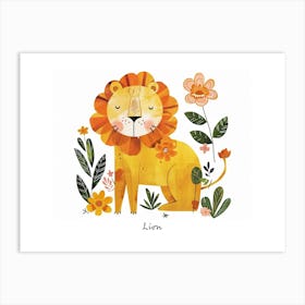 Little Floral Lion 2 Poster Art Print