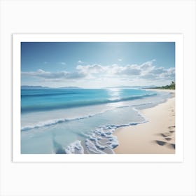 Blue Sea And White Sandy Beach Art Print