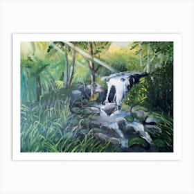 Waterfall In The Jungle Art Print