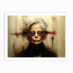 Woman With Glasses Art Print