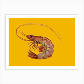 Mustard Shrimp Art Print