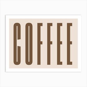 Beige Coffee Art Print